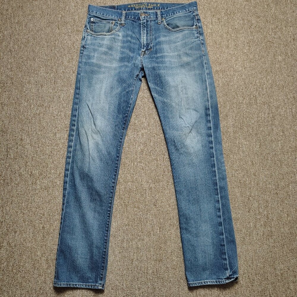 AMERICAN EAGLE Jeans Men 34x34 Blue Slim Fit Cotton Blend Stretch Denim